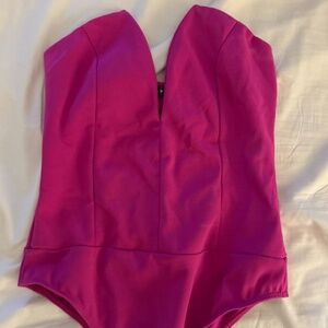Plunge neck bodysuit